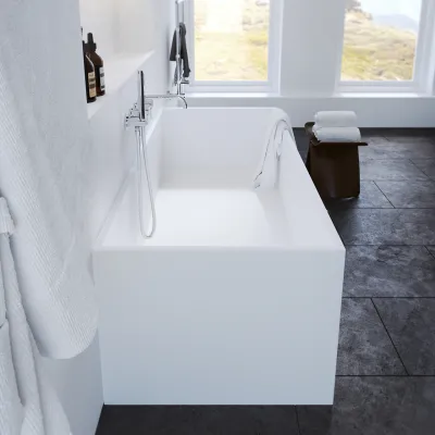 Frozen Tub 158 - Badkar 158x68, Solid Matt White SolidTec®