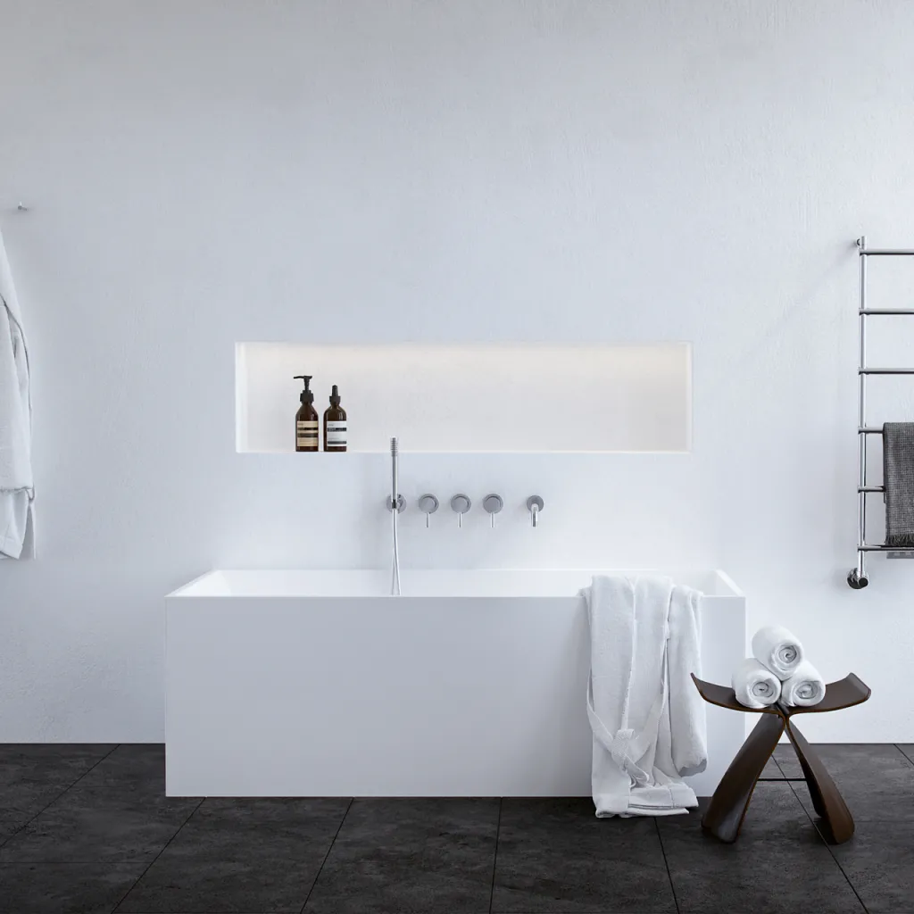 Frozen Tub 158 - Badkar 158x68, Solid Matt White SolidTec®
