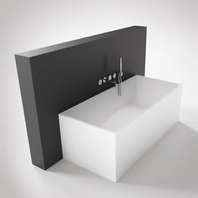 Frozen Tub 158 - Badkar 158x68, Solid Matt White SolidTec®