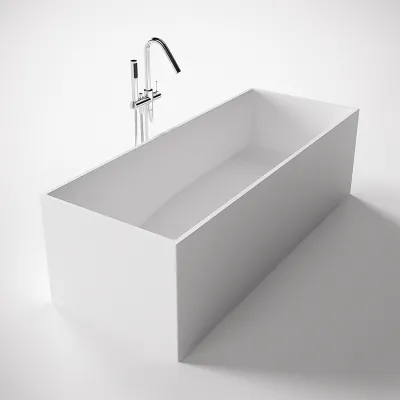 Frozen Tub 180 - Badkar 180x76, Massivt Matt vit SolidTec®