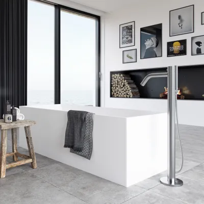 Frozen Tub 180 - Badkar 180x76, Massivt Matt vit SolidTec®
