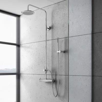 Semplice Rain DeLuxe STB6000 - Ø20, Termostatsats, Krom