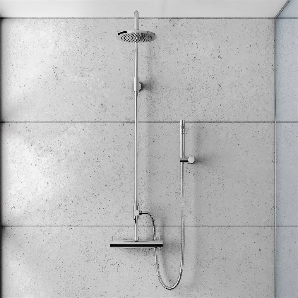 Semplice Rain DeLuxe STB6000 - Ø20, Termostatsats, Krom
