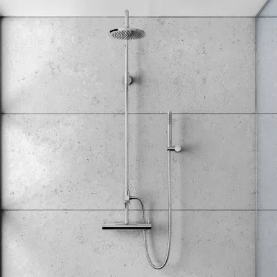 Semplice Rain DeLuxe STB6000 - Ø20, Termostatsats, Krom