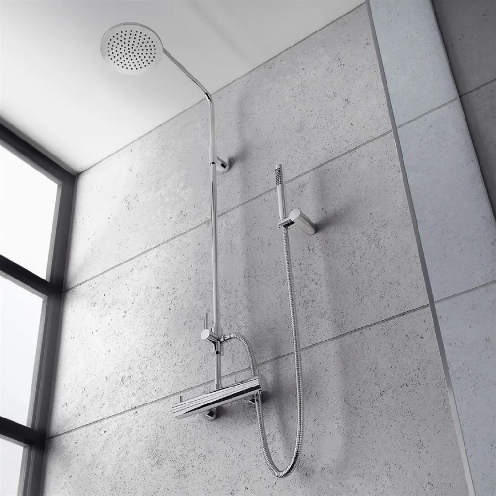 Semplice Rain DeLuxe STB6000 - Ø20, Termostatsats, Krom