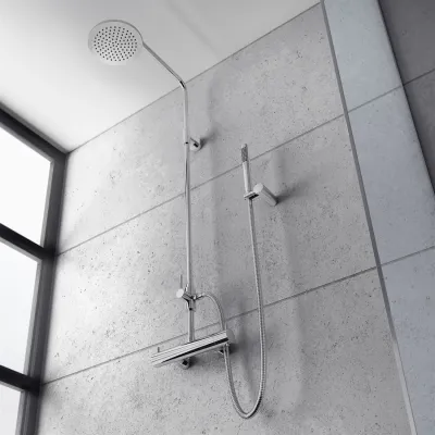 Semplice Rain DeLuxe STB6000 - Ø20, Termostatsats, Krom