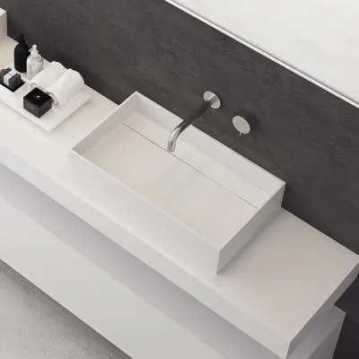 Plano 60 - 60x35 Tvättställ, Matt vit SolidTec®