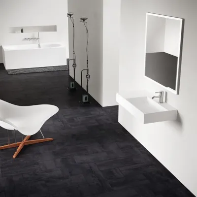 Kubo 90R - 90x40, Helmatt Vit SolidTec®