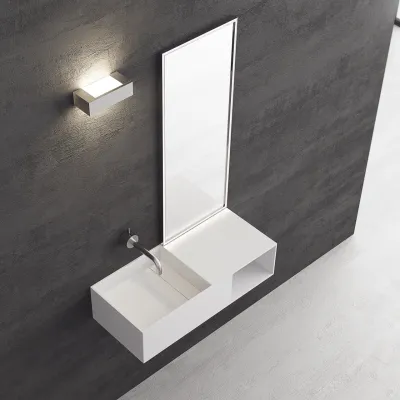 Boxo 80L - 80x35, Handfat till vänster, Mathvid SolidTec®