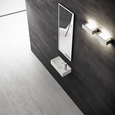 Kubo Mini 40L - 40x20 Tvättstäl vänster, Matt Vit SolidTec®