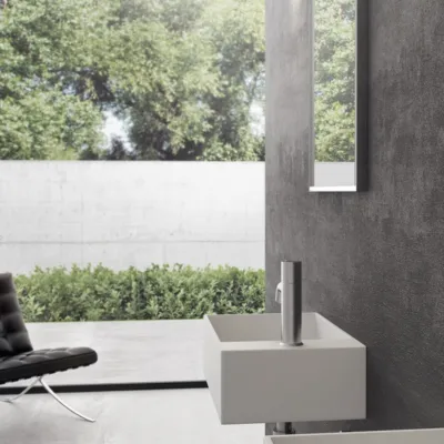 Kubo 50SL - 50x30, Diskbänk vänster Matt Vit SolidTec®