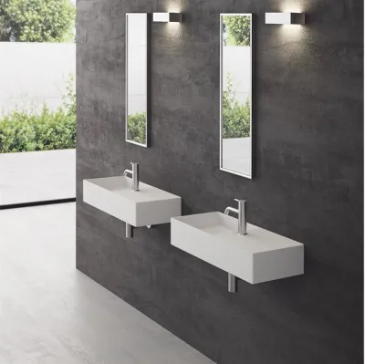 Kubo 75L - 75x32, Handfat till vänster Solid SolidTec®