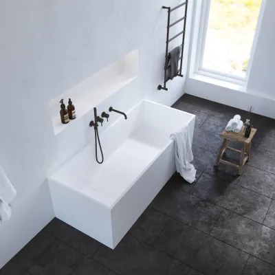 Frozen Tub 170 - Badkar 170x72, Massivt Matt VitSolidTec®