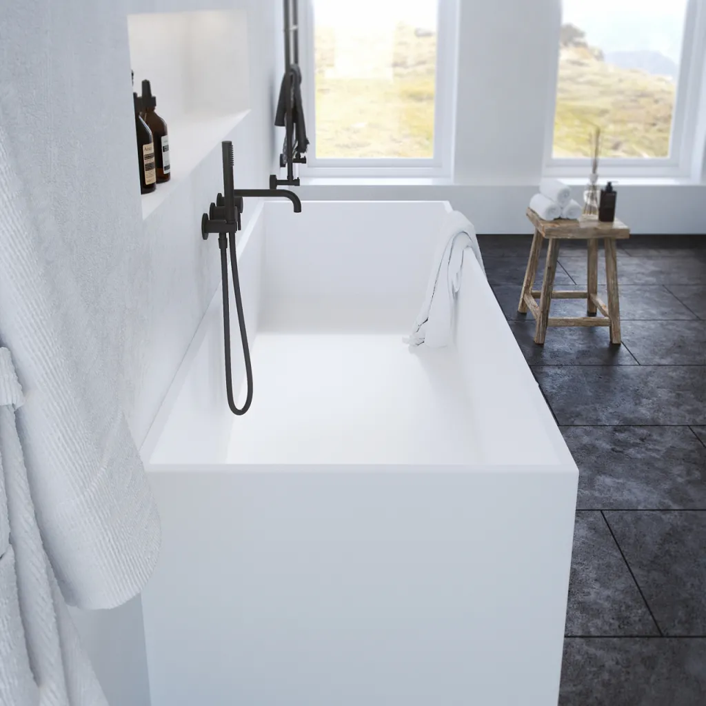 Frozen Tub 170 - Badkar 170x72, Massivt Matt VitSolidTec®