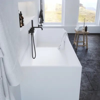 Frozen Tub 170 - Badkar 170x72, Massivt Matt VitSolidTec®