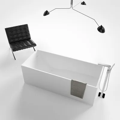 Frozen Tub 170 - Badkar 170x72, Massivt Matt VitSolidTec®
