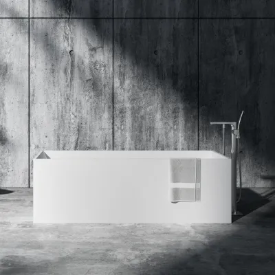 Frozen Tub 170 - Badkar 170x72, Massivt Matt VitSolidTec®
