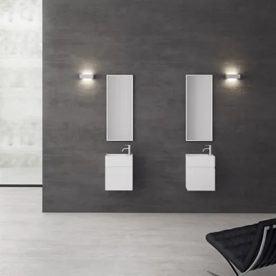 Compact 02L - Tvättskåp 40x20, Matt Vit SolidTec®
