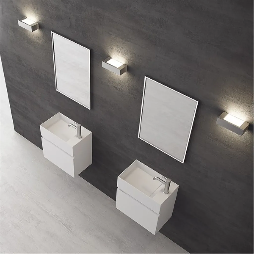Compact 04L - Tvättskåp 50x30, Matt Vit SolidTec®