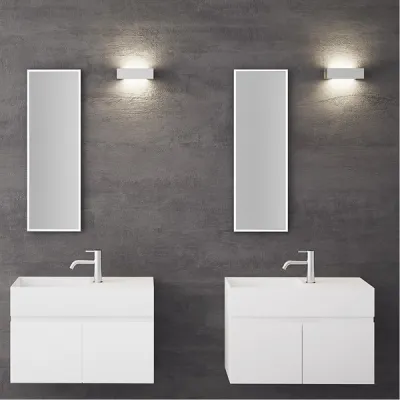 Compact 08L - Tvättställsskåp 75x32, Matt Vit SolidTec®