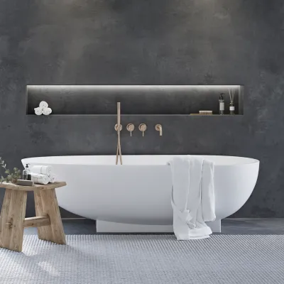 The Egg 181 - Badkar 181x93, Massiv Matt vit SolidTec®