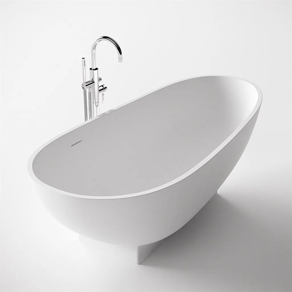 Boheme 182 - Badkar 182x82, Massiv Matt vit SolidTec®