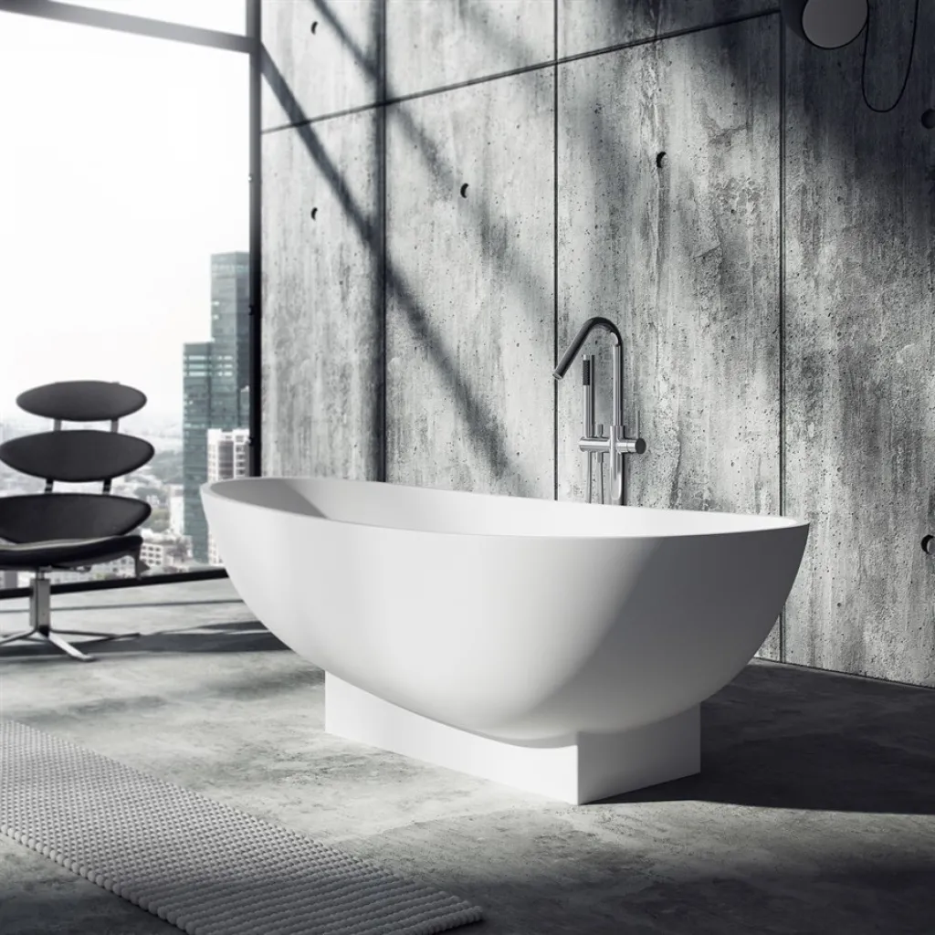 Boheme 182 - Badkar 182x82, Massiv Matt vit SolidTec®
