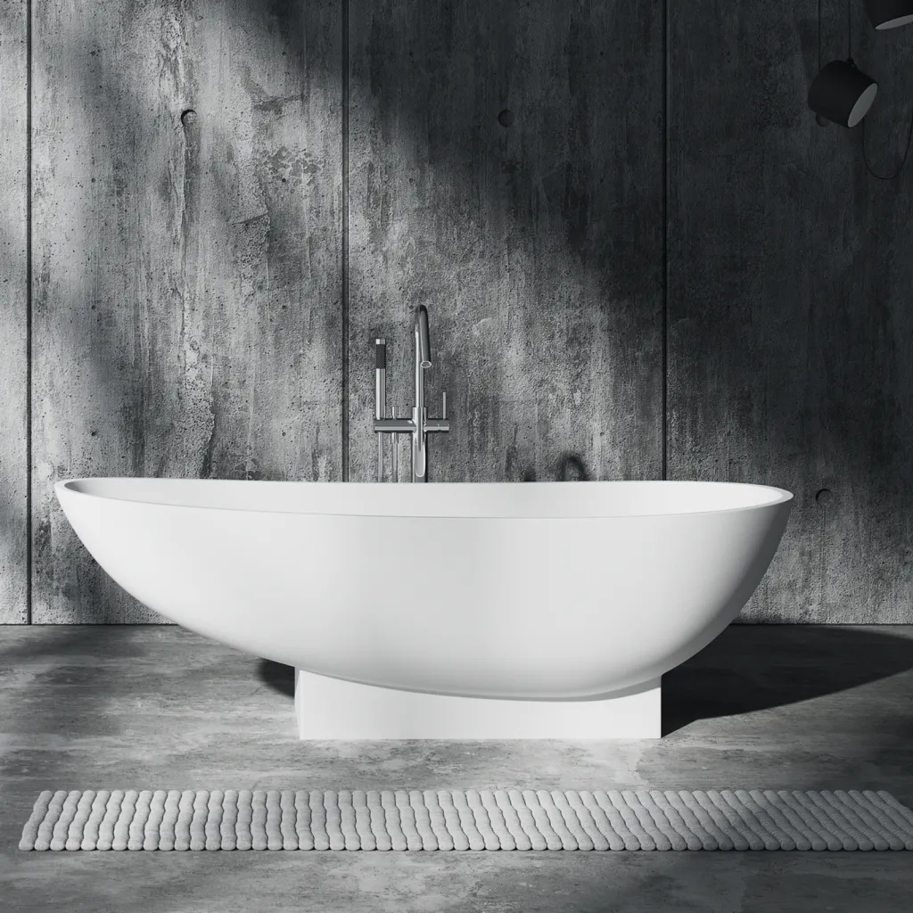 Boheme 182 - Badkar 182x82, Massiv Matt vit SolidTec®