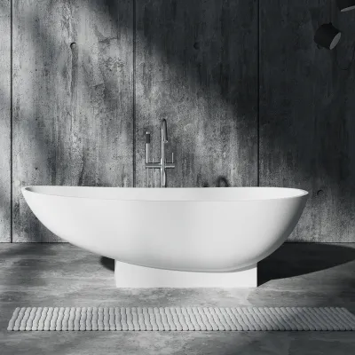 Boheme 182 - Badkar 182x82, Massiv Matt vit SolidTec®