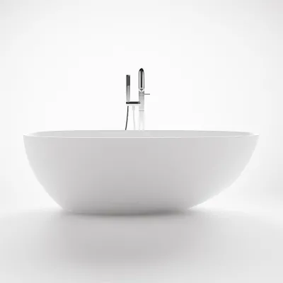 Boheme XL 170 - Badkar 170x88, Massivt Matt vit SolidTec®
