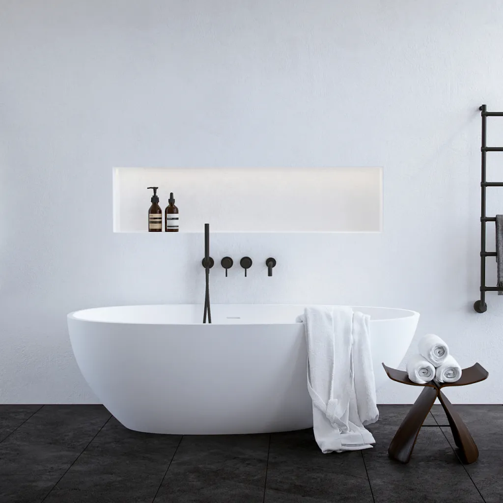 Boheme XL 170 - Badkar 170x88, Massivt Matt vit SolidTec®