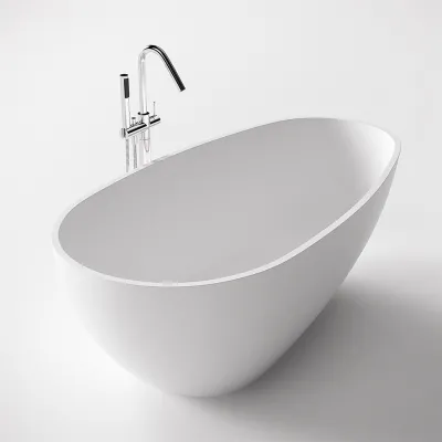 Boheme XL 180 - Badkar 180x90, Massiv Matt vit SolidTec®