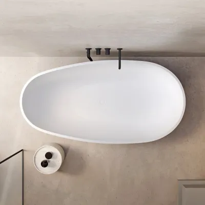 Boheme XL 180 - Badkar 180x90, Massiv Matt vit SolidTec®