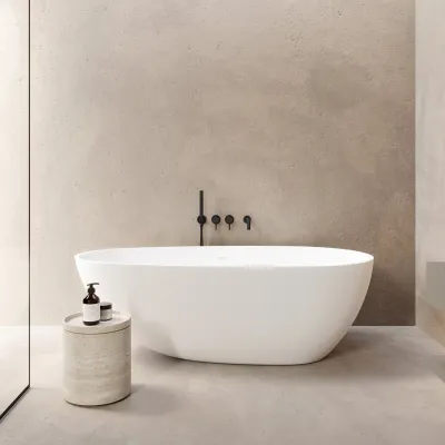 Boheme XL 180 - Badkar 180x90, Massiv Matt vit SolidTec®