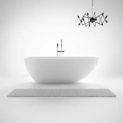 Boheme XL 180 - Badkar 180x90, Massiv Matt vit SolidTec®
