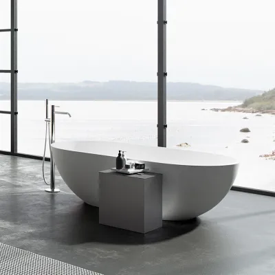 Boheme XL 180 - Badkar 180x90, Massiv Matt vit SolidTec®
