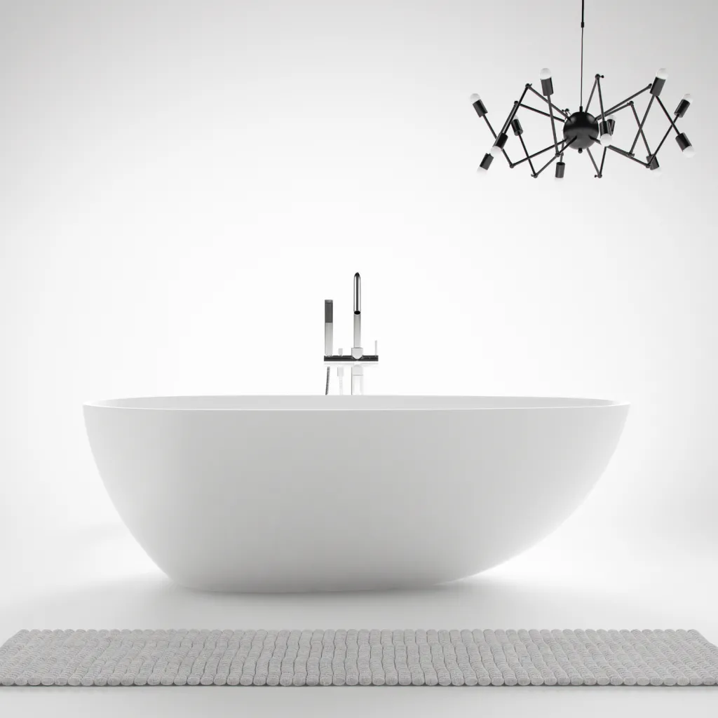 Boheme XL 180 - Badkar 180x90, Massiv Matt vit SolidTec®