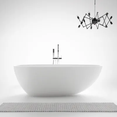 Boheme XL 180 - Badkar 180x90, Massiv Matt vit SolidTec®