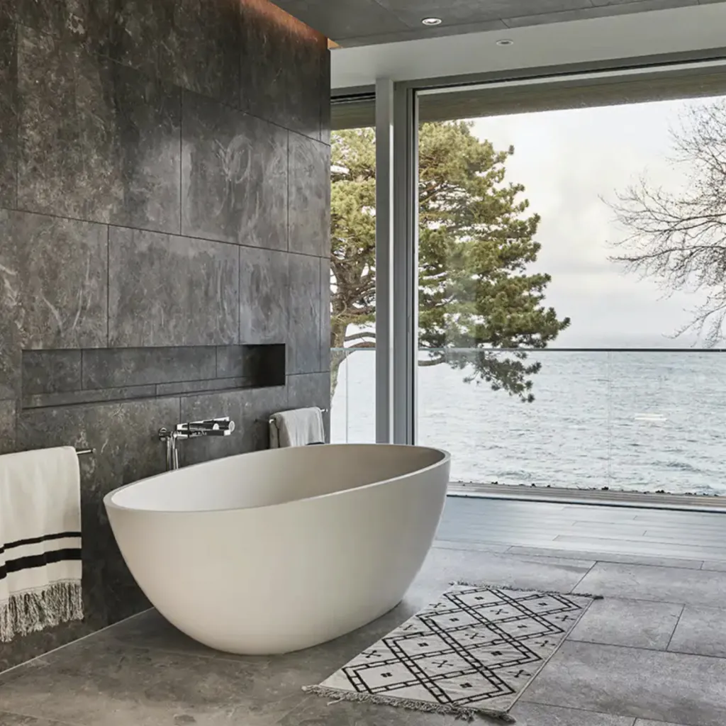 Boheme XL 180 - Badkar 180x90, Massiv Matt vit SolidTec®