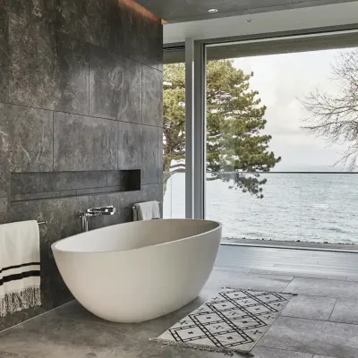 Boheme XL 180 - Badkar 180x90, Massiv Matt vit SolidTec®