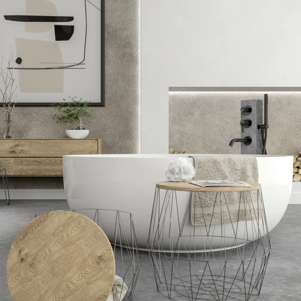 Cheese Ø135 - Badkar Ø135, Solid Matt Hvit SolidTec®
