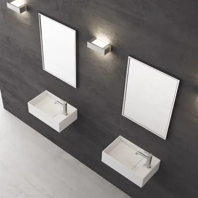 Kubo 45L - 45x25 diskho vänster, Matt Vit SolidTec®
