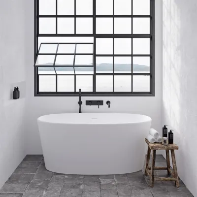 Casa 158 - Badkar 158 x 70, Solid Matt Vit SolidTec®