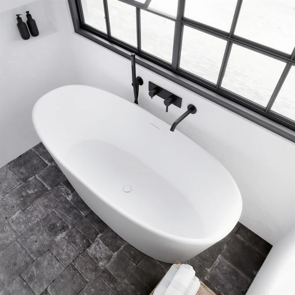 Casa 158 - Badkar 158 x 70, Solid Matt Vit SolidTec®