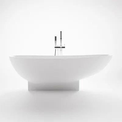 Boheme 182H - Badkar 182x82 x 59h, Massiv Matt vitt SolidTec®