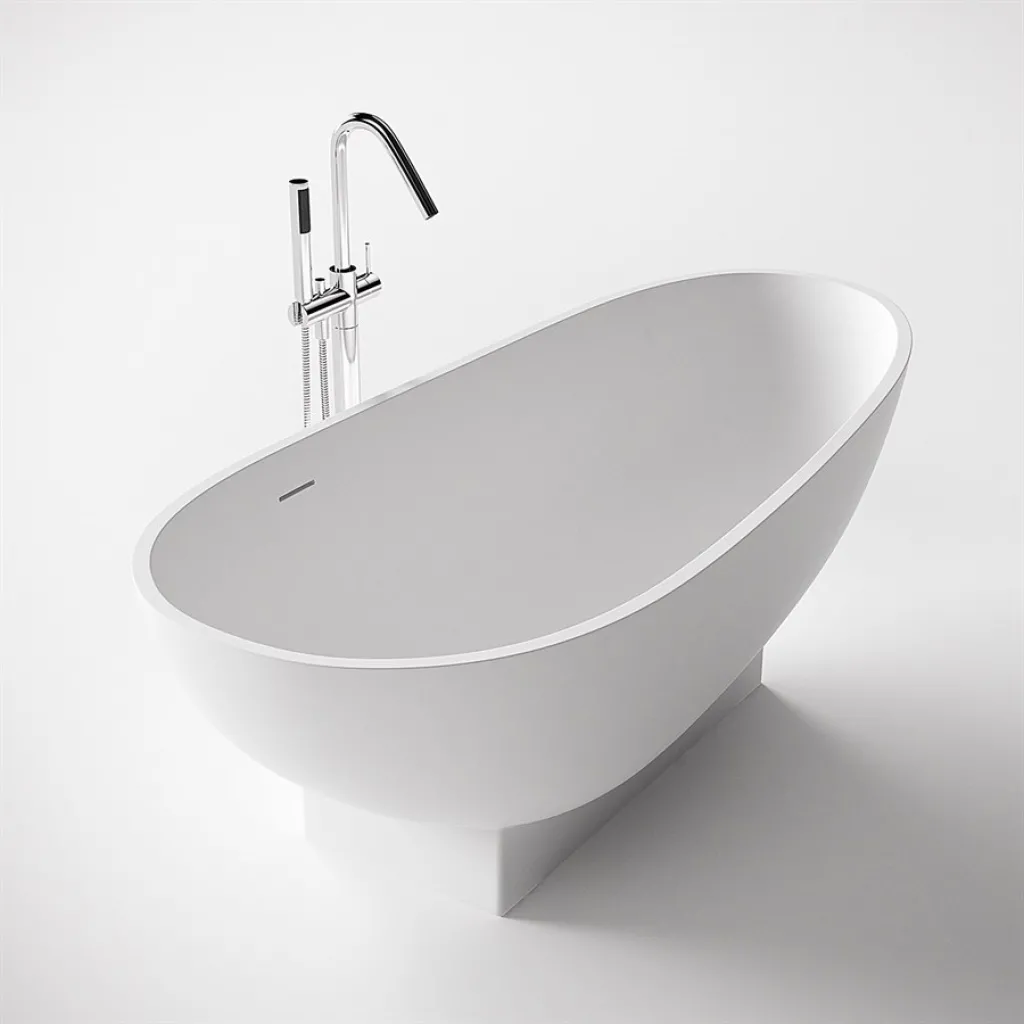 Boheme 182H - Badkar 182x82 x 59h, Massiv Matt vitt SolidTec®