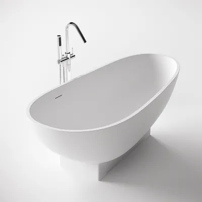 Boheme 182H - Badkar 182x82 x 59h, Massiv Matt vitt SolidTec®