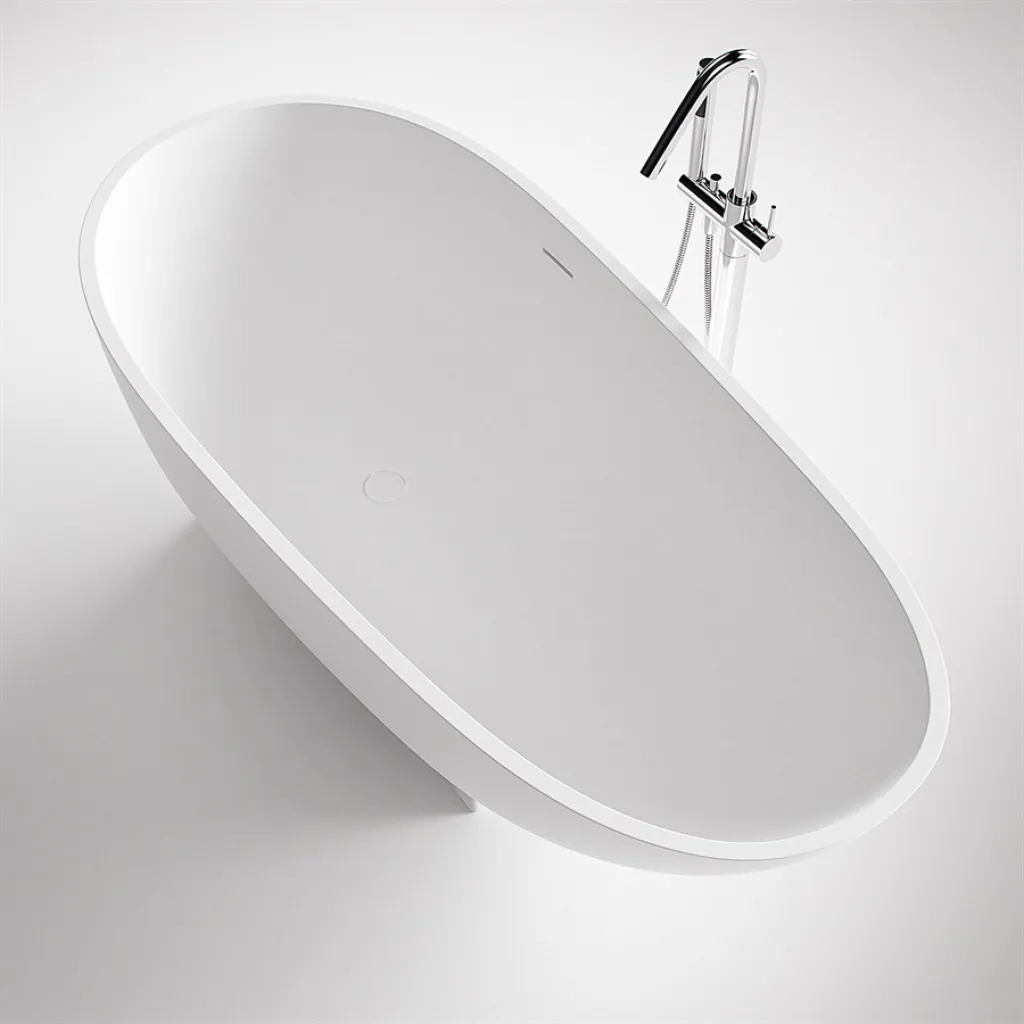 Boheme 182H - Badkar 182x82 x 59h, Massiv Matt vitt SolidTec®