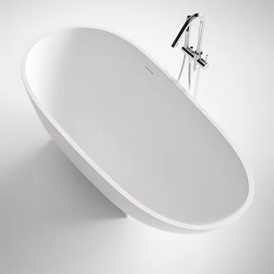 Boheme 182H - Badkar 182x82 x 59h, Massiv Matt vitt SolidTec®