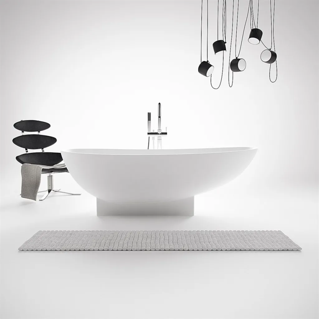 Boheme 182H - Badkar 182x82 x 59h, Massiv Matt vitt SolidTec®